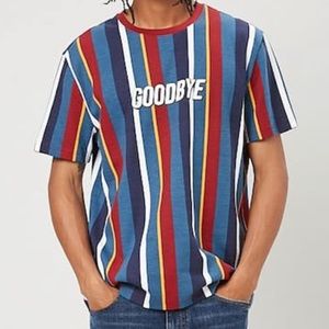Striped Graphic Goodbye Tee Shirt Forever 21